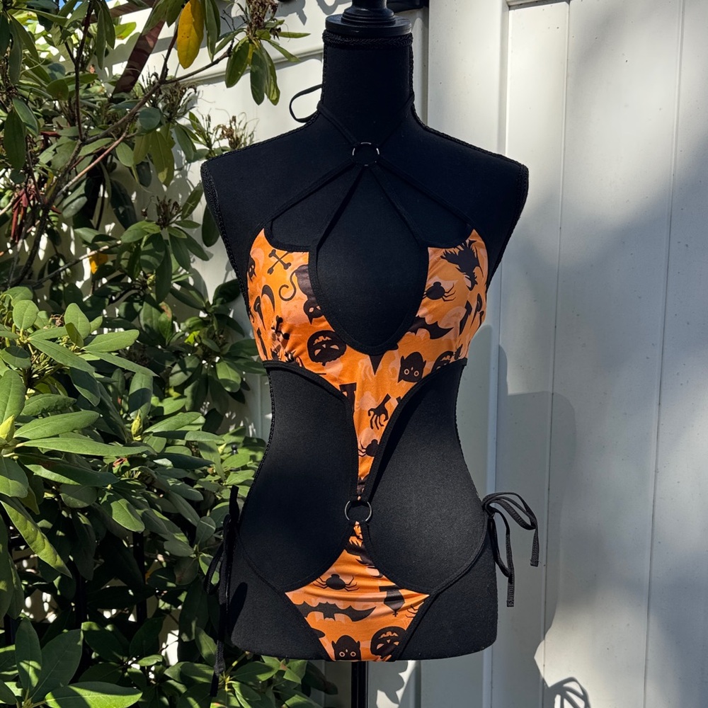 Halloween print lingerie med